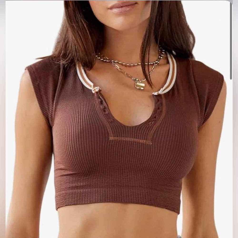 Urban Outfitters brown cropped tank